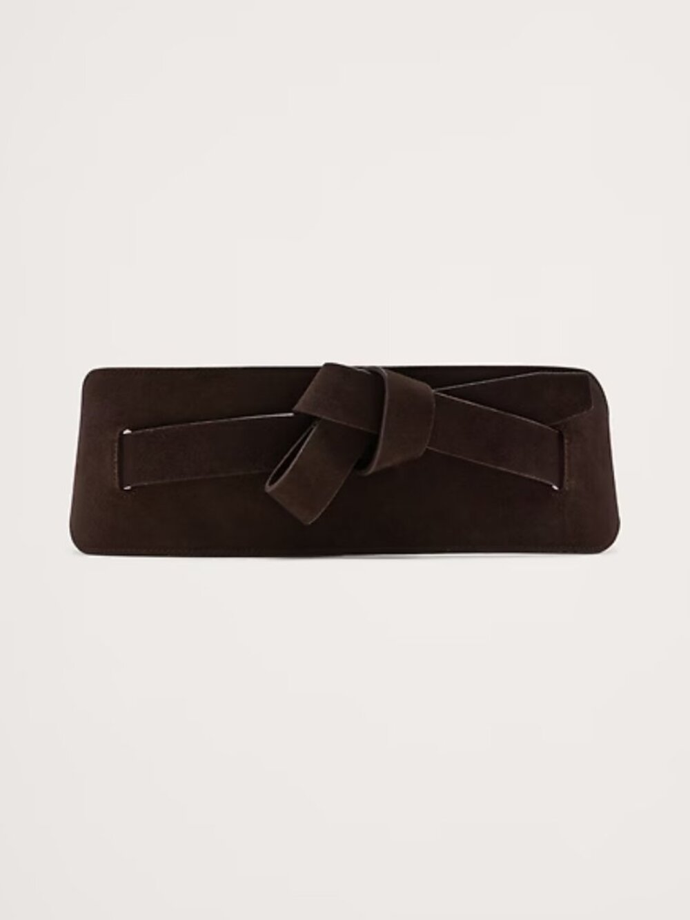NWT Banana Republic XL Dark Oak Brown Knotted Leather Corset Belt